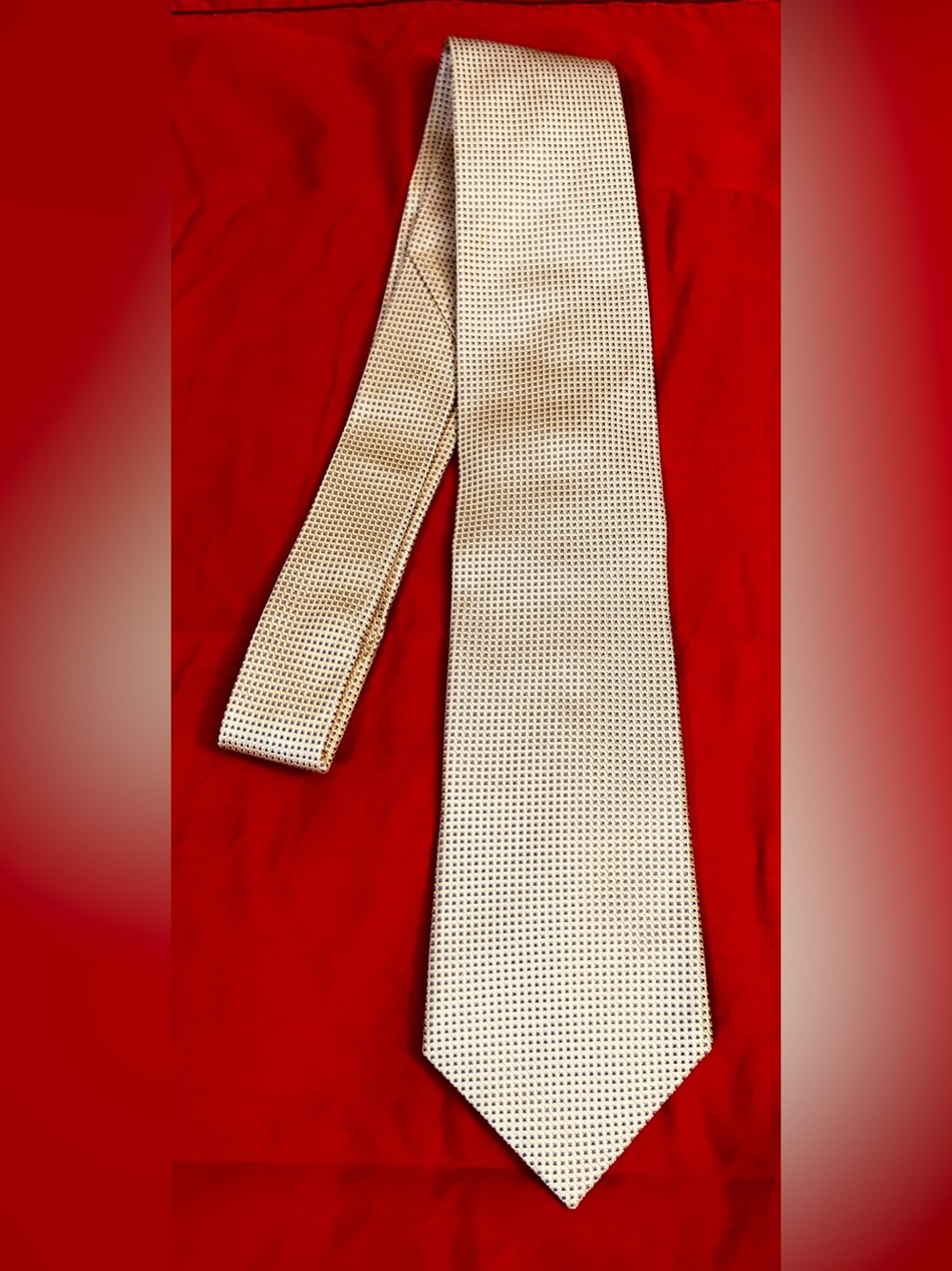 Banana Republic Gold/BeigeTextured Men's Necktie - Classic Professional Style